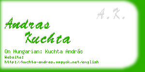 andras kuchta business card